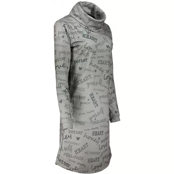  Ženski premium podaljšan pulover ALTISPORT VOJ/ALW067MI06 SVĚTLE HNĚDÁ SVETLO SIVA 