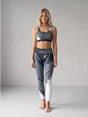 Ženske dolge premium pajkice ALTISPORT VOJ/ALW081LEG01 ČRNO-SIVA