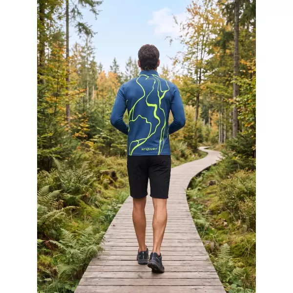 Moški športni pulover premium plus ALTISPORT VOJ/ALM073MI04 MORNARSKO-FLUO RUMENA 