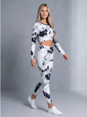 Ženske dolge premium pajkice ALTISPORT VOJ/ALW066LEG01 ČRNO-BELO