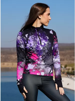 Ženski premium plus športni pulover ALTISPORT VOJ/ALW055MI04 ČRNO ROZA