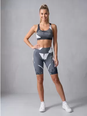 Ženske pajkice nad koleni premium ALTISPORT VOJ/ALW081LEG02 ČRNO-SIVA