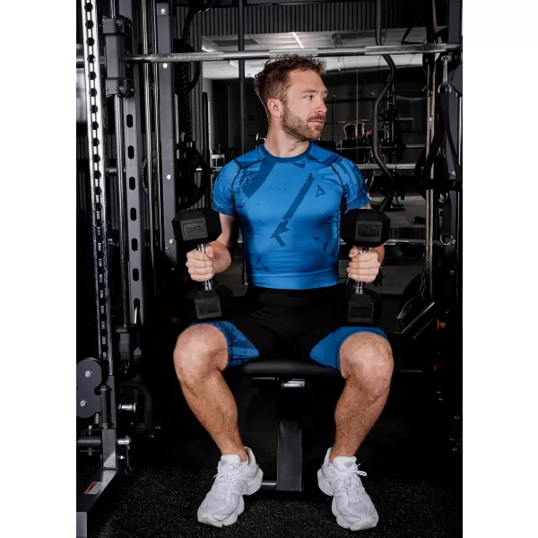  Moške športne pajkice nad koleni premium ALTISPORT VOJ/ALM079LEG02 MODRA 