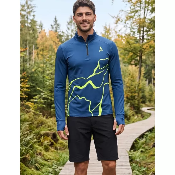  Moški športni pulover premium plus ALTISPORT VOJ/ALM073MI04 MORNARSKO-FLUO RUMENA 