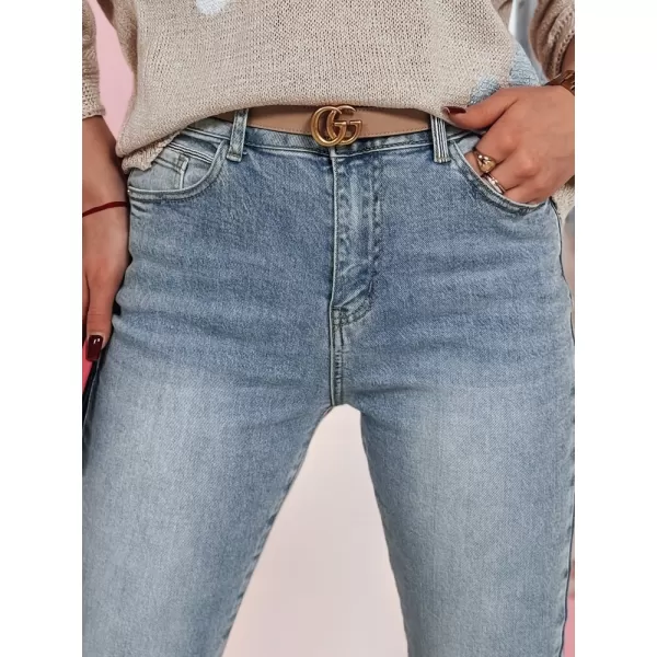  Ženske hlače DSTREET LIMORE UY2348 SVETLO MODRA 
