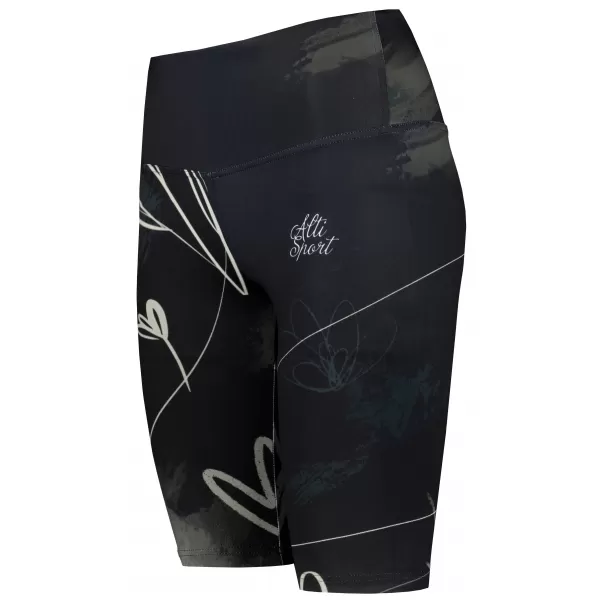  Ženske pajkice nad koleni premium ALTISPORT VOJ/ALW083LEG02 ČRNO-BELO 