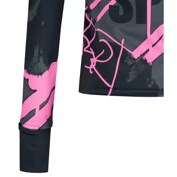 Ženski premium plus športni pulover ALTISPORT VOJ/ALW076MI04 ČRNA/FLUO ROZA 