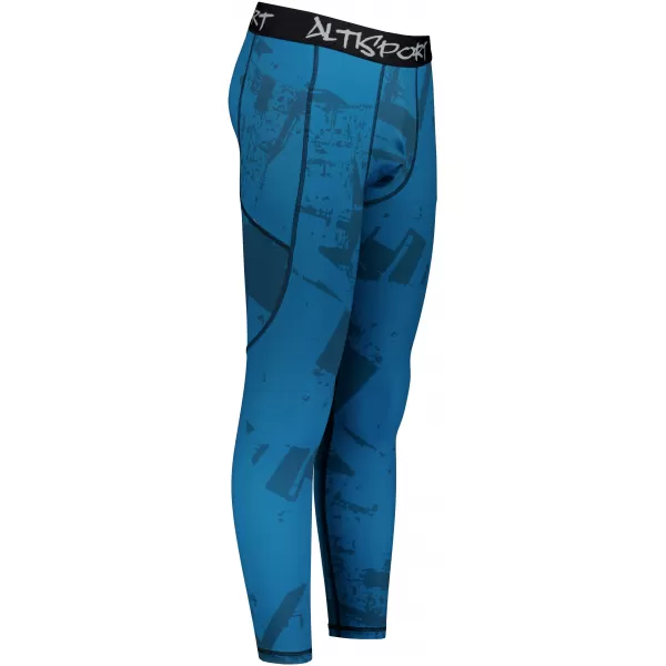  Moške dolge vrhunske športne pajkice ALTISPORT VOJ/ALM079LEG01 MODRA 