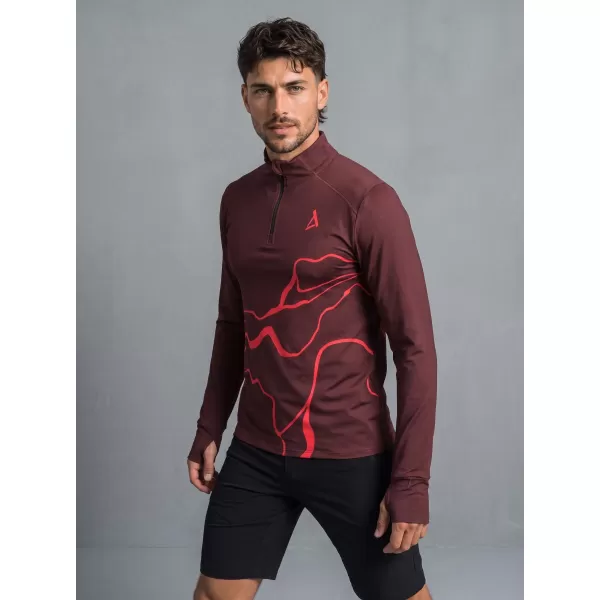  Moški športni pulover premium plus ALTISPORT VOJ/ALM073MI04 VINSKO RDEČE 