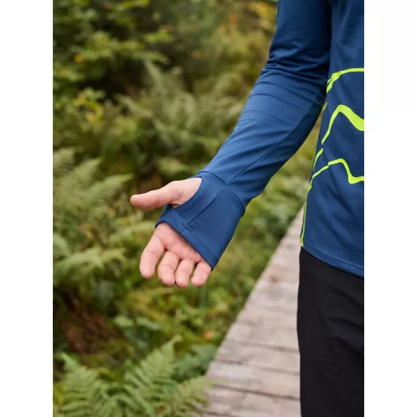  Moški športni pulover premium plus ALTISPORT VOJ/ALM073MI04 MORNARSKO-FLUO RUMENA 