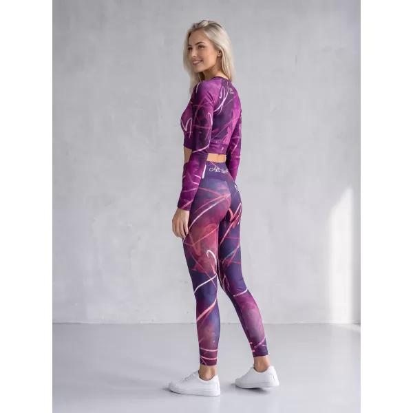  Ženske dolge premium pajkice ALTISPORT VOJ/ALW082LEG01 VIJOLIČNA 