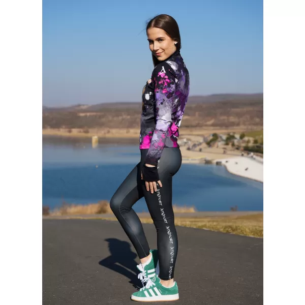  Ženski premium plus športni pulover ALTISPORT VOJ/ALW055MI04 ČRNO ROZA 