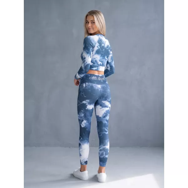  Ženske dolge premium pajkice ALTISPORT VOJ/ALW066LEG01 TEMNO MODRA 
