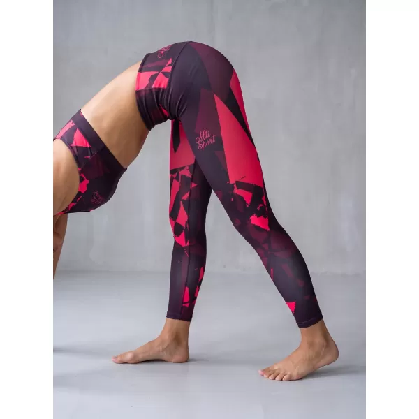  Ženske dolge premium pajkice ALTISPORT VOJ/ALW080LEG01 VINSKO RDEČE 