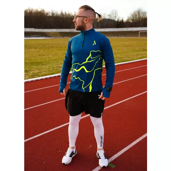  Moški športni pulover premium plus ALTISPORT VOJ/ALM073MI04 MORNARSKO-FLUO RUMENA 