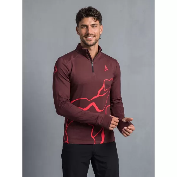  Moški športni pulover premium plus ALTISPORT VOJ/ALM073MI04 VINSKO RDEČE 