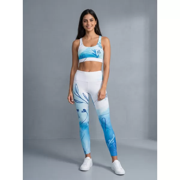  Ženske dolge premium pajkice ALTISPORT VOJ/ALW083LEG01 BELO MODRA 