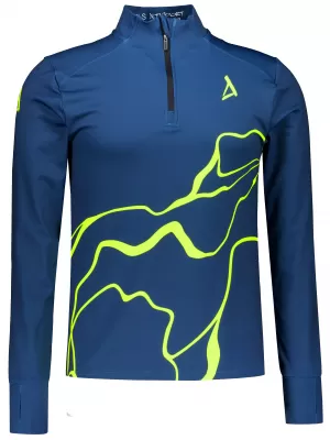 Moški športni pulover premium plus ALTISPORT VOJ/ALM073MI04 MORNARSKO-FLUO RUMENA