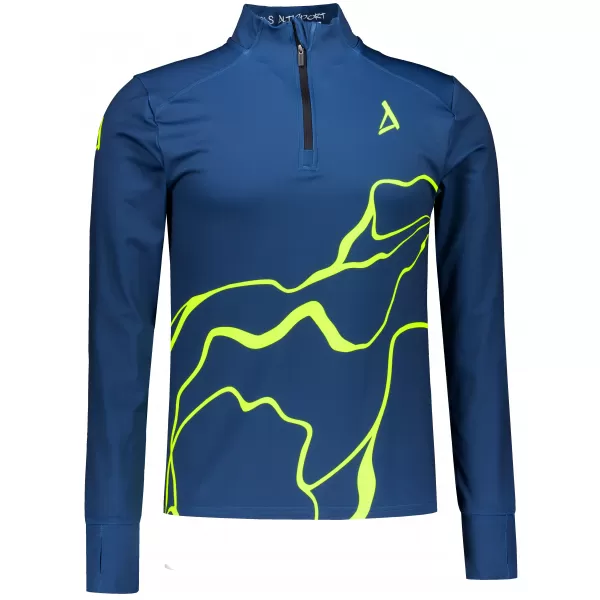  Moški športni pulover premium plus ALTISPORT VOJ/ALM073MI04 MORNARSKO-FLUO RUMENA 