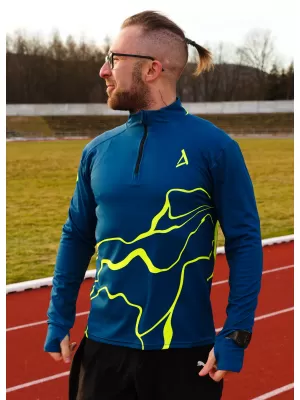 Moški športni pulover premium plus ALTISPORT VOJ/ALM073MI04 MORNARSKO-FLUO RUMENA