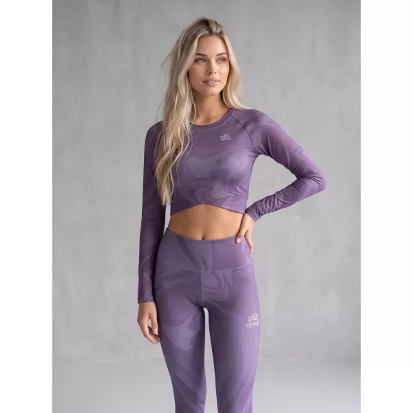  Ženske dolge premium pajkice ALTISPORT VOJ/ALW072LEG01 VIJOLIČNA 