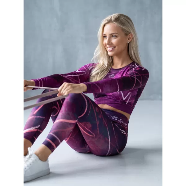 Ženske dolge premium pajkice ALTISPORT VOJ/ALW082LEG01 VIJOLIČNA 