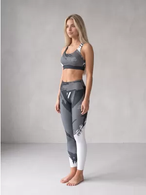 Ženske dolge premium pajkice ALTISPORT VOJ/ALW081LEG01 ČRNO-SIVA