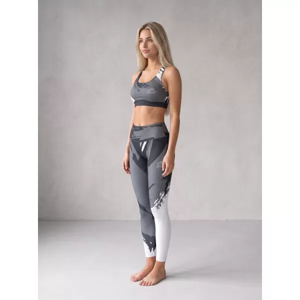  Ženske dolge premium pajkice ALTISPORT VOJ/ALW081LEG01 ČRNO-SIVA 
