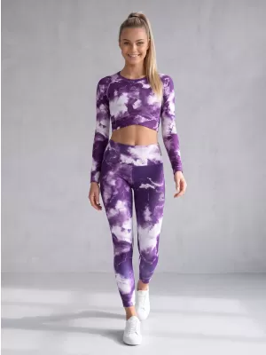 Ženske dolge premium pajkice ALTISPORT VOJ/ALW066LEG01 BELA VIJOLIČNA