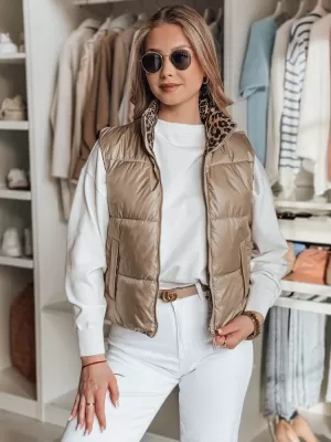 Telovnik DSTREET CHIPUFF TY4825 KARAMELA
