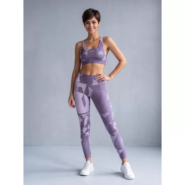  Ženske dolge premium pajkice ALTISPORT VOJ/ALW080LEG01 SIVO-VIJOLIČNA 