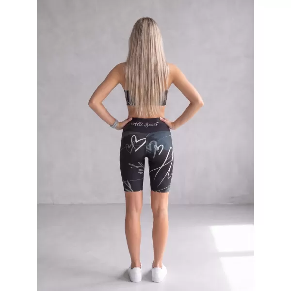  Ženske pajkice nad koleni premium ALTISPORT VOJ/ALW083LEG02 ČRNO-BELO 