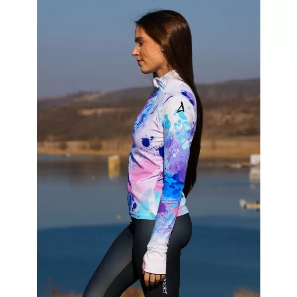  Ženski premium plus športni pulover ALTISPORT VOJ/ALW055MI04 VIJOLIČNA/MODRA 