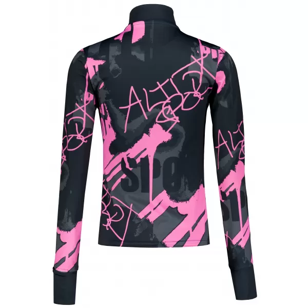  Ženski premium plus športni pulover ALTISPORT VOJ/ALW076MI04 ČRNA/FLUO ROZA 