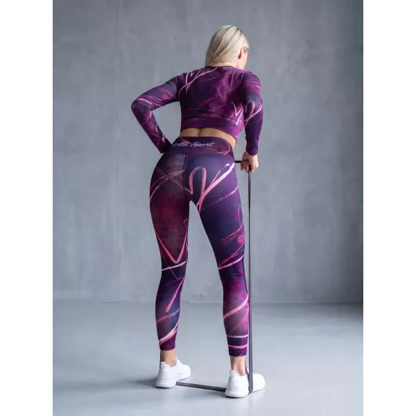 Ženske dolge premium pajkice ALTISPORT VOJ/ALW082LEG01 VIJOLIČNA 