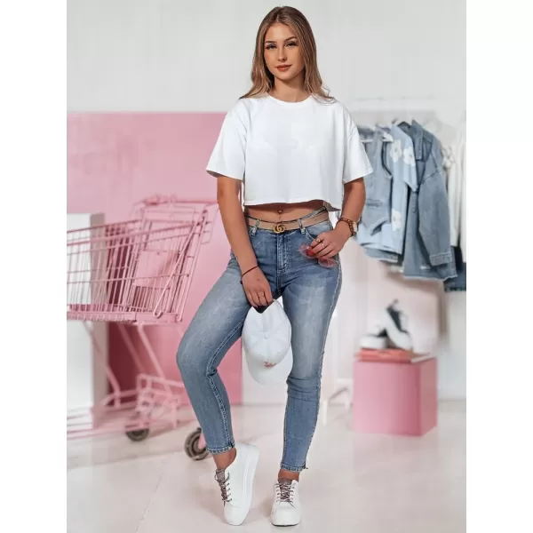  Ženske hlače DSTREET DENZEL UY2378 MODRO 