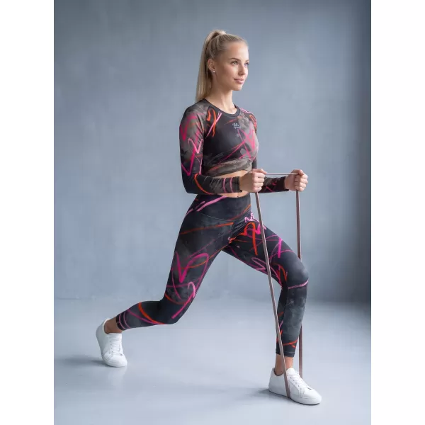  Ženske dolge premium pajkice ALTISPORT VOJ/ALW082LEG01 ČRNA 