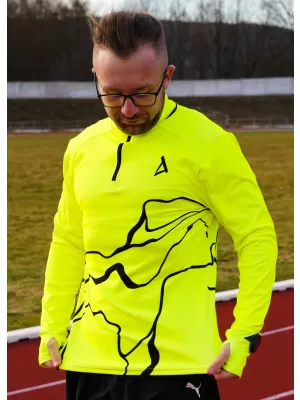 Moški športni pulover premium plus ALTISPORT VOJ/ALM073MI04 FLUO-RUMENA