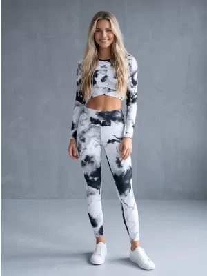 Ženske dolge premium pajkice ALTISPORT VOJ/ALW066LEG01 ČRNO-BELO