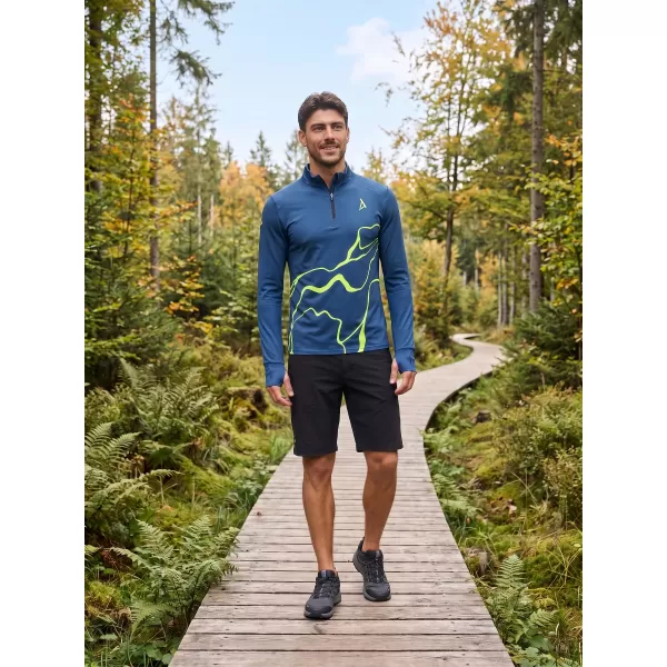  Moški športni pulover premium plus ALTISPORT VOJ/ALM073MI04 MORNARSKO-FLUO RUMENA 