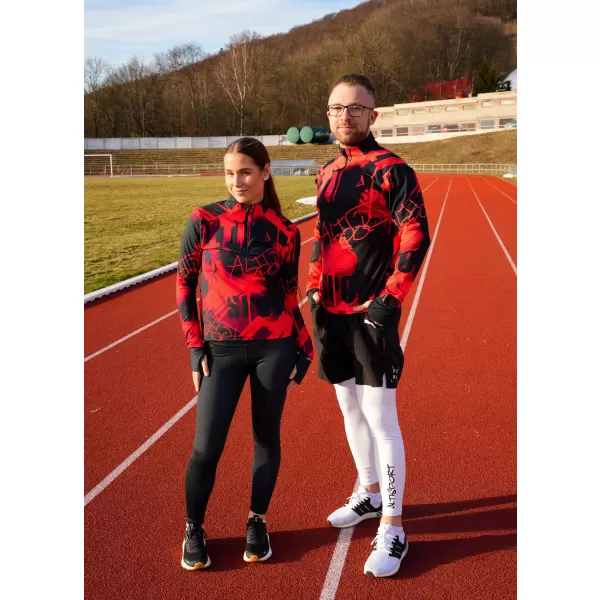  Ženski premium plus športni pulover ALTISPORT VOJ/ALW076MI04 RDEČA/ČRNA 