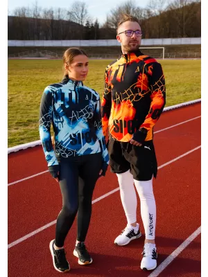 Moški športni pulover premium plus ALTISPORT VOJ/ALM076MI04 ORANŽNA/ČRNA