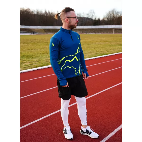  Moški športni pulover premium plus ALTISPORT VOJ/ALM073MI04 MORNARSKO-FLUO RUMENA 