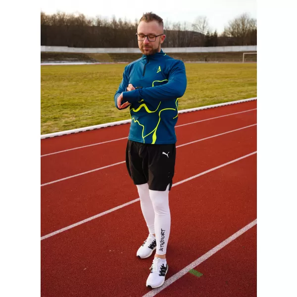 Moški športni pulover premium plus ALTISPORT VOJ/ALM073MI04 MORNARSKO-FLUO RUMENA 