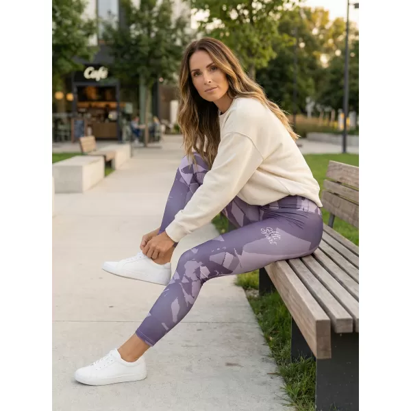  Ženske dolge premium pajkice ALTISPORT VOJ/ALW080LEG01 SIVO-VIJOLIČNA 