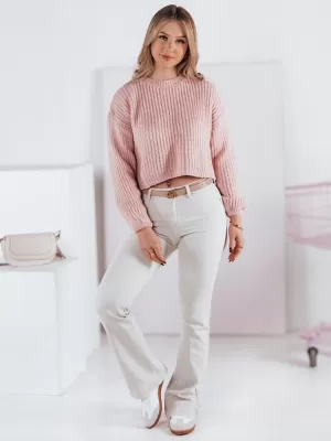 Ženske hlače DSTREET FLAREJOY UY2367 BEŽ