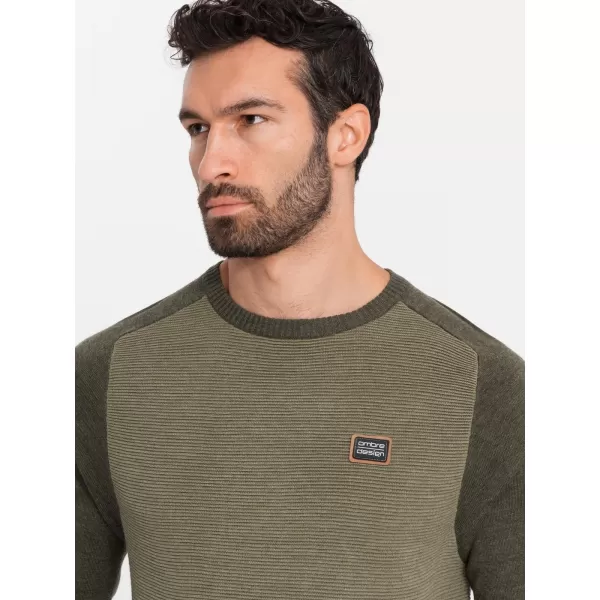  Moški pulover OMBRE OM-SWSW-0121 OLJK 