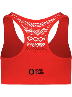 Ženski športni nedrček NORDBLANC STABILITY NBSFL8034 ORANŽNO ČRNILO