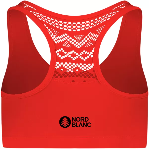  Ženski športni nedrček NORDBLANC STABILITY NBSFL8034 ORANŽNO ČRNILO 