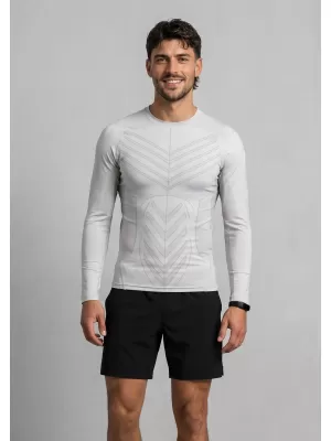 Moška premium kompresijska majica z dolgimi rokavi ALTISPORT VOJ/ALM095TR03 SIVA